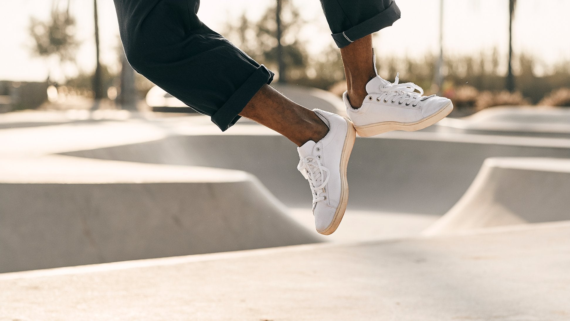 Plastic-Free White Vegan Trainers | WAES-store